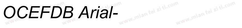 OCEFDB Arial字体转换